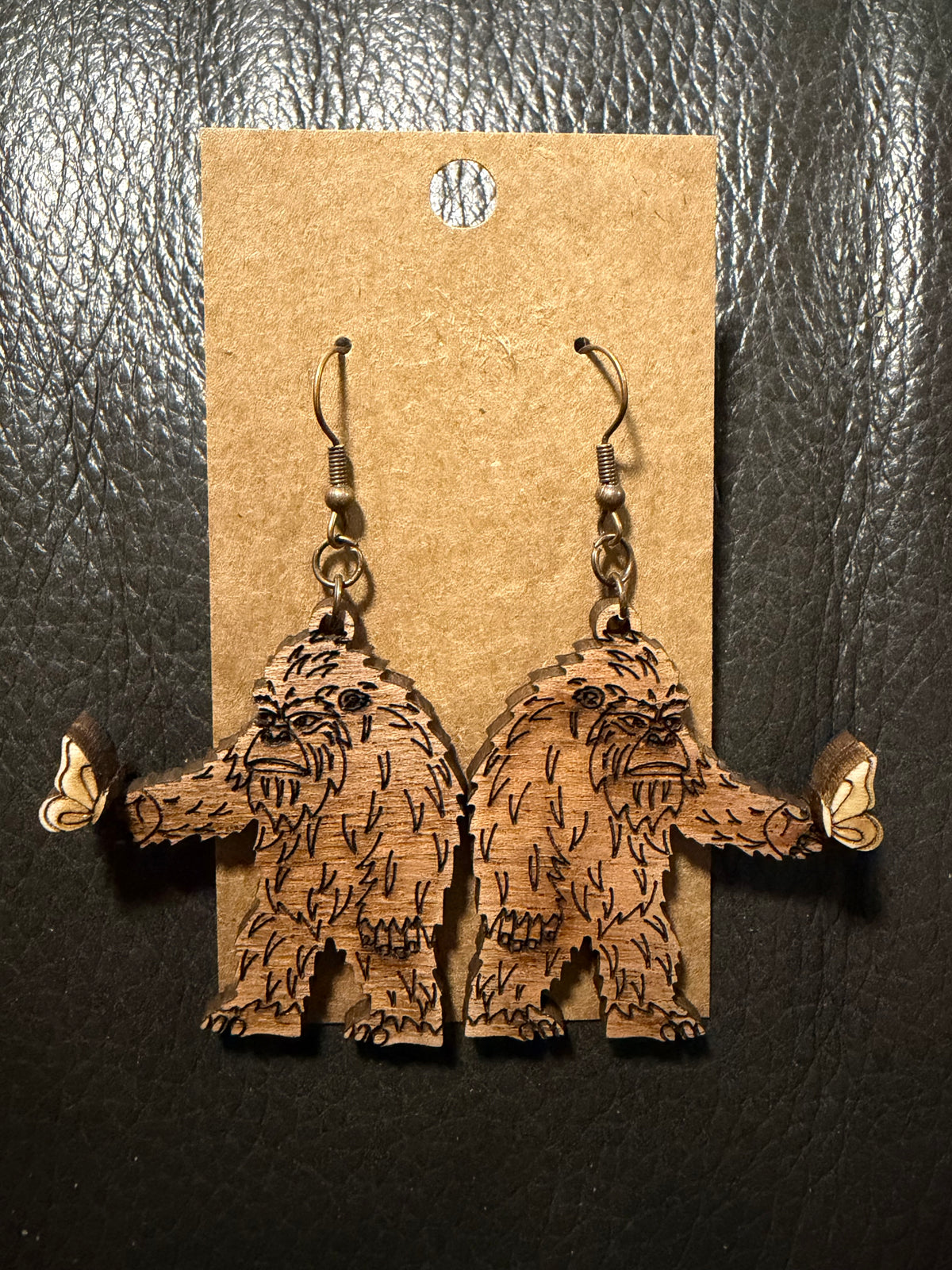 Bigfoot with Butterfly Earrings