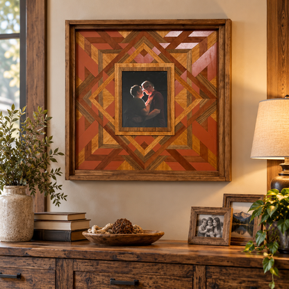 Square Diamond Quilted Frame