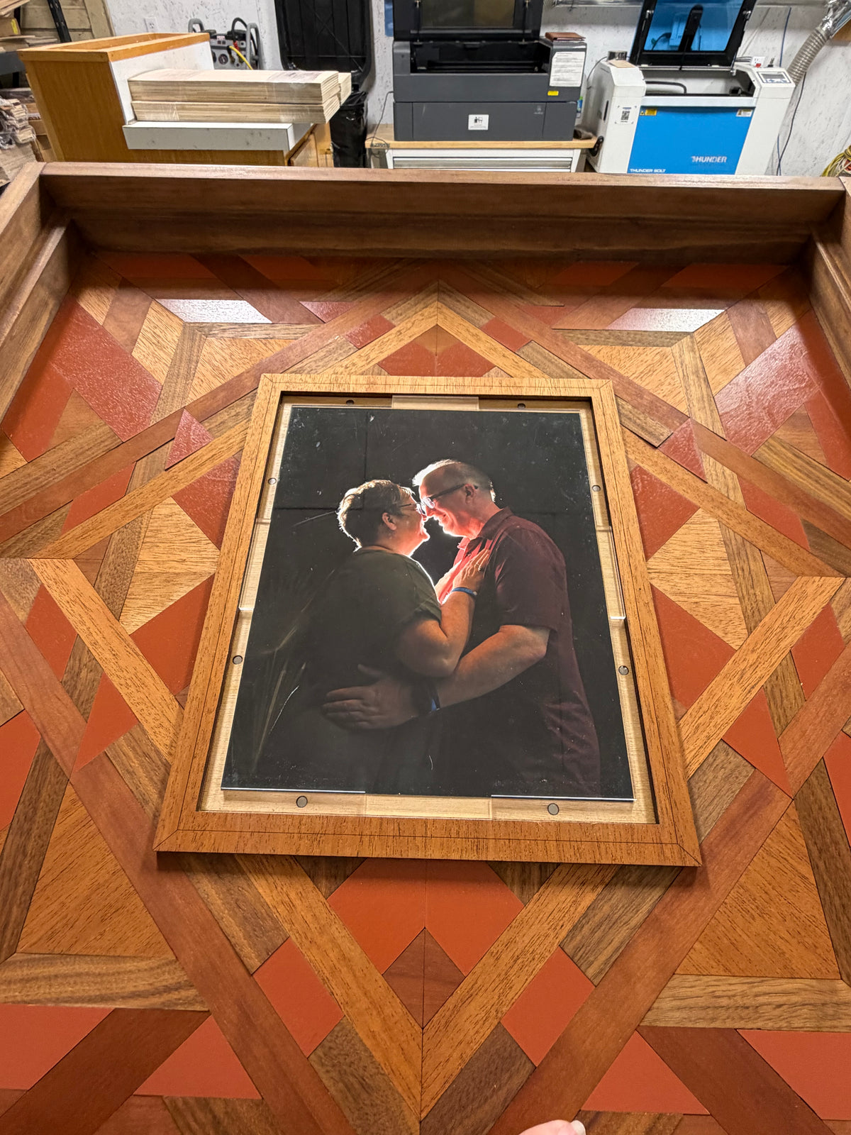 Square Diamond Quilted Frame