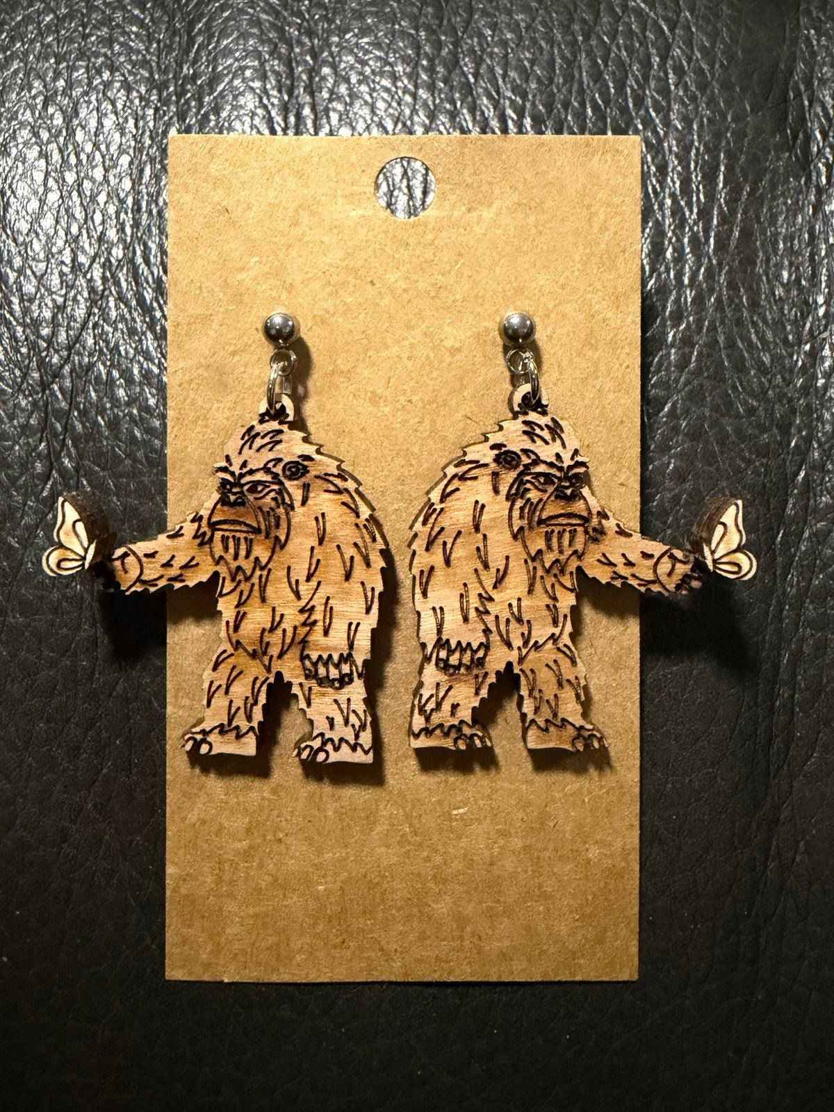 Bigfoot with Butterfly Earrings