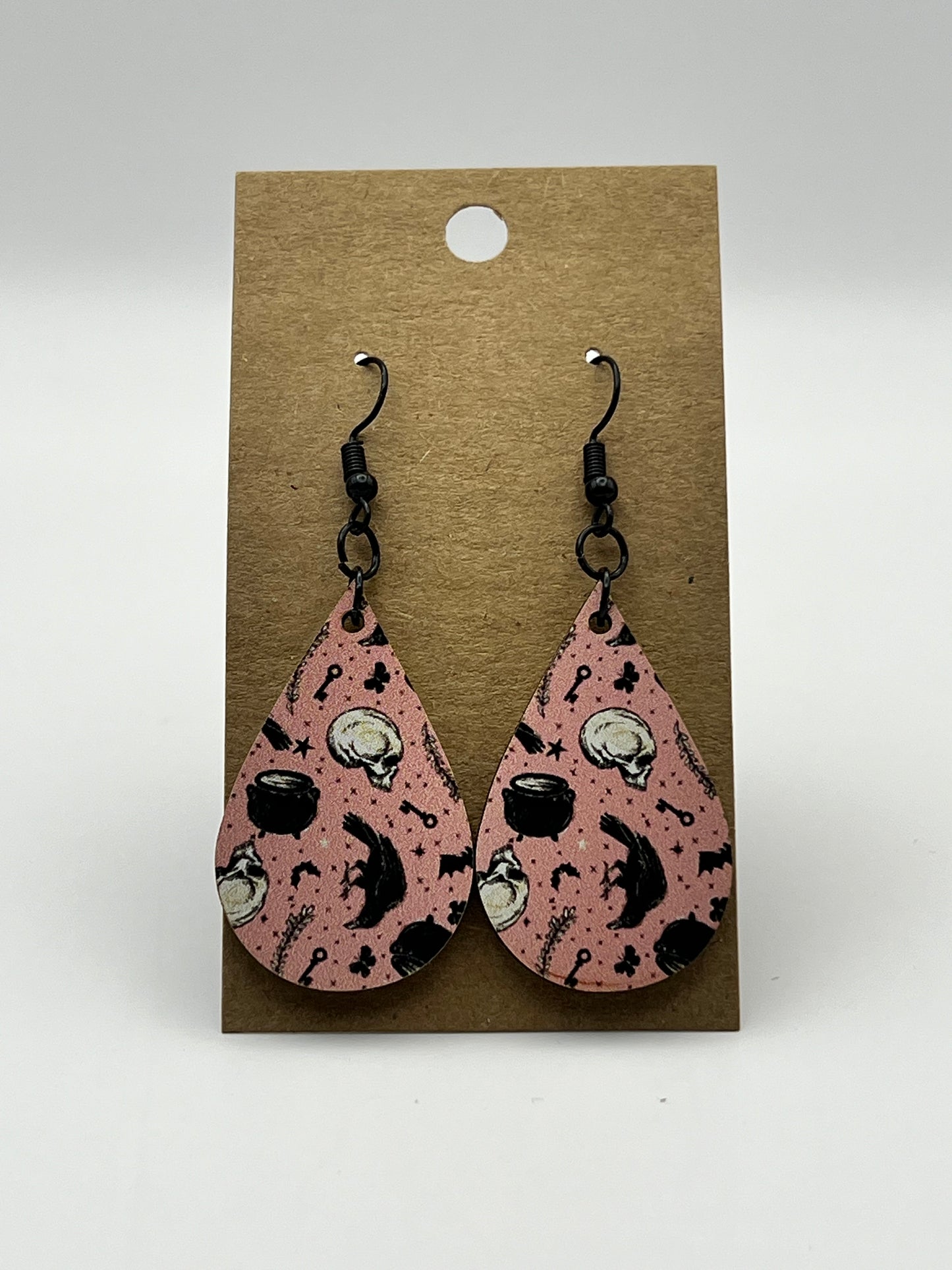 Cauldron and Skull UV Printed Earrings