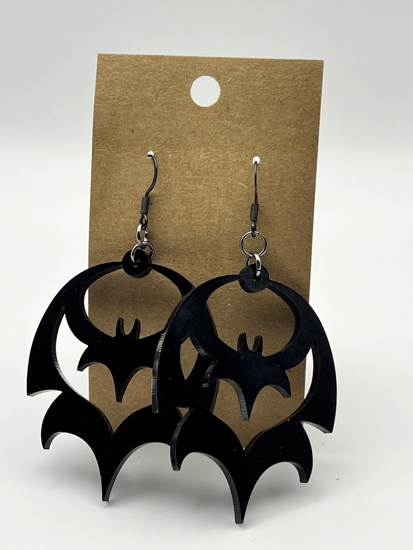Large Bat Halloween Earrings