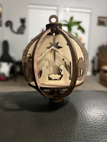 3D Globe Ornament