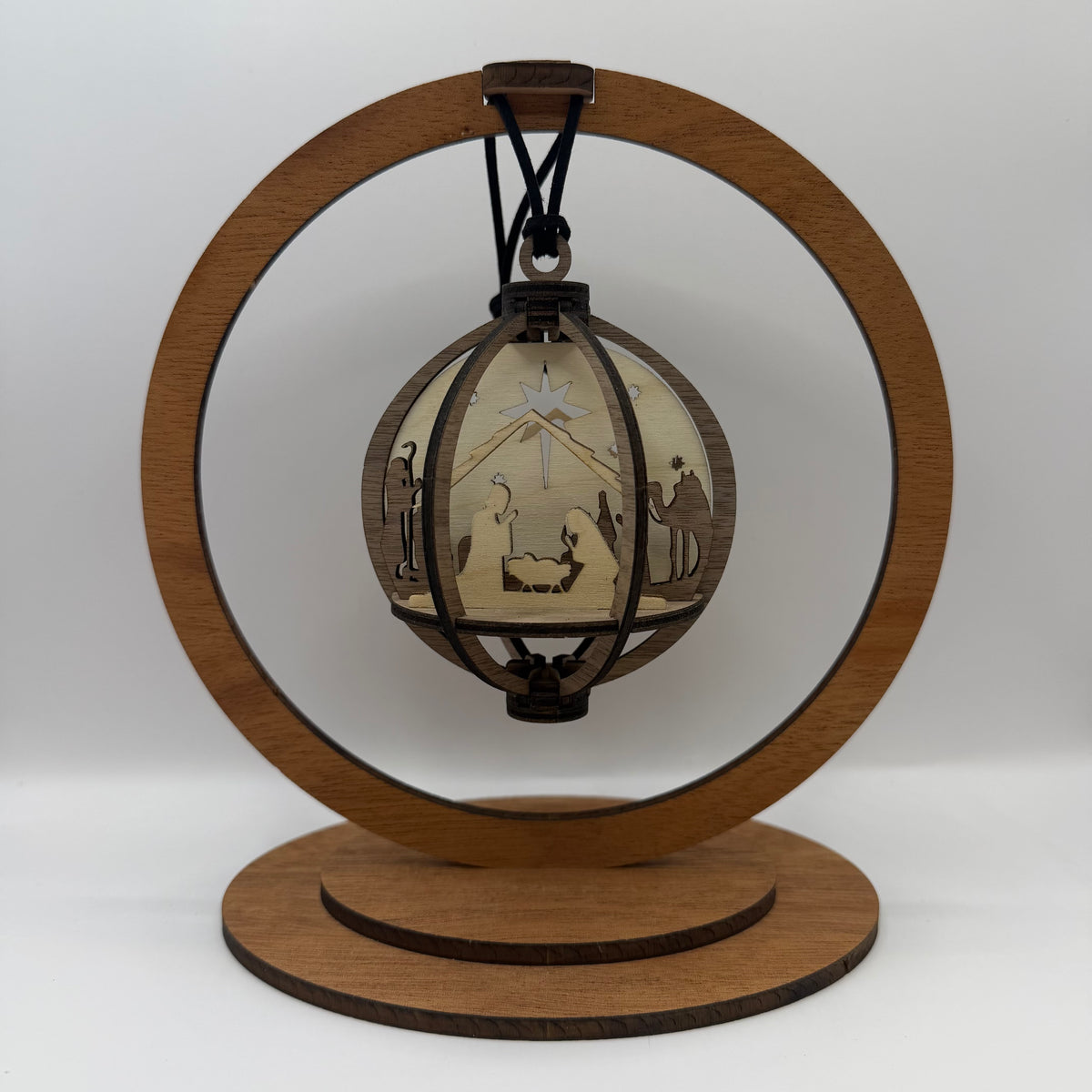 3D Nativity wood ornament
