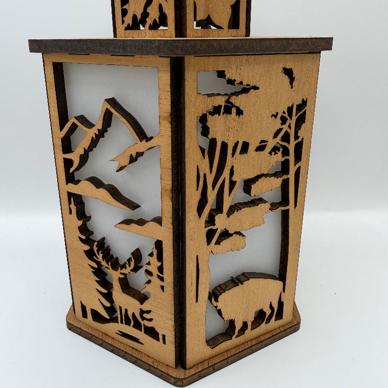 6 Sided Lantern Wildlife