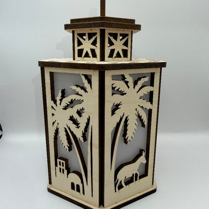 Bethlehem star side panel of the unlit 6-sided Nativity lantern